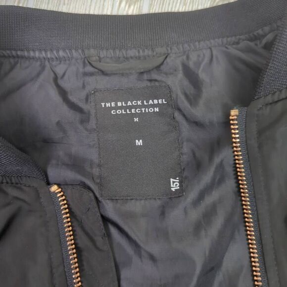 Lager 157 Womens Large The Black Label Collection Jacket Black Full Zip Front - Picture 6 of 9